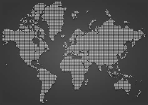 Vector Dotted Global World Map Vector Art At Vecteezy
