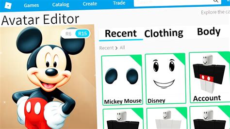 Mickey Mouse Roblox Avatar