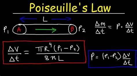 Liters are more common for measures of liquid volume, and 1 m3/s = 1000 l/s. Poiseuille's Law - Pressure Difference, Volume Flow Rate ...