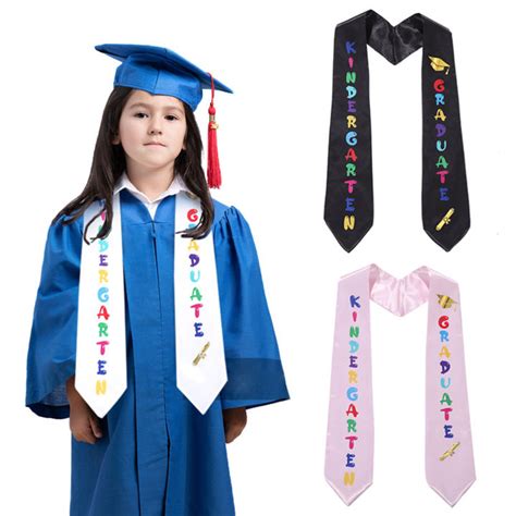 Fashion Shawl Graduation Shoulder Strap Letter Design Decorative Kids
