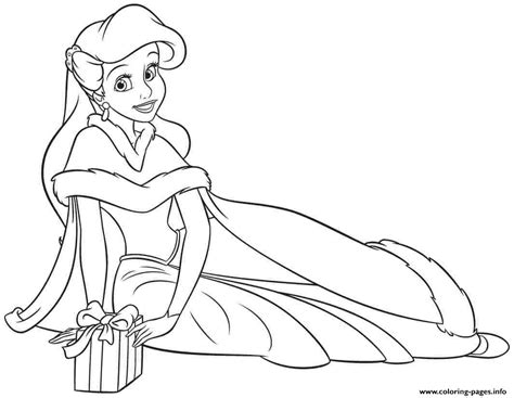 Little mermaid flounder coloring pages. Princess Ariel Human Christmas Coloring Pages Printable