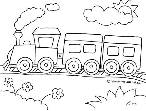 Gambar Mewarnai Kereta Api Projects To Try Coloring Train Coloring