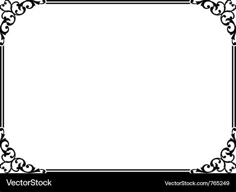 Simple Ornamental Decorative Frame Royalty Free Vector Image A87