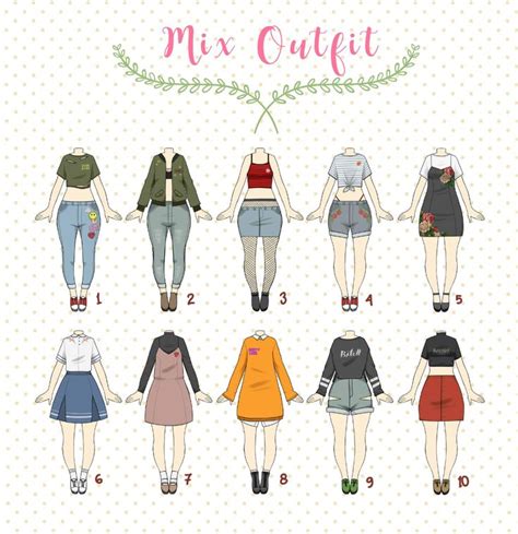 closed casual outfit adopts by rosariy on deviantart character design drawing anime clothes