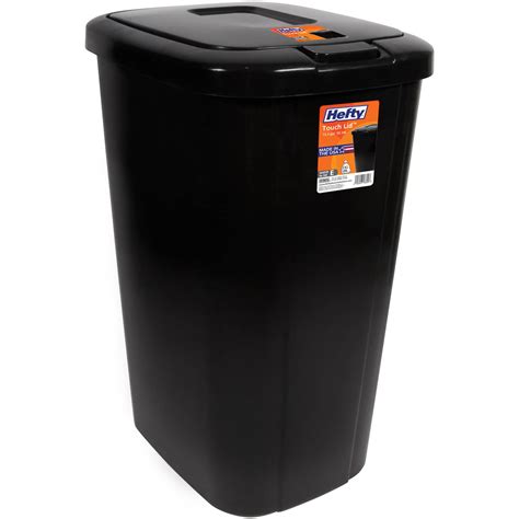 Hefty Touch Lid 133 Gallon Trash Can Black
