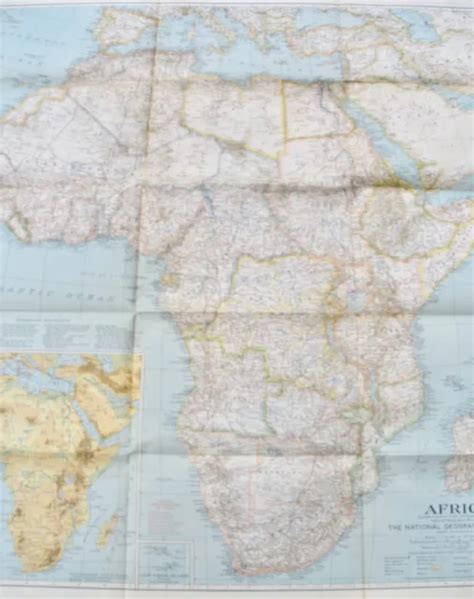 1935 National Geographic Map Of Africa 2488 Picclick