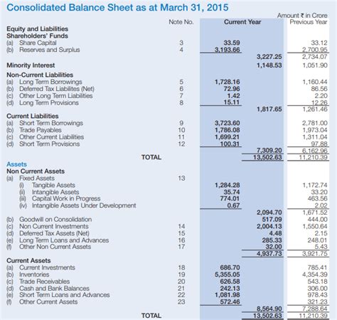 Fun Format Of Consolidated Balance Sheet Holding Company Excel Download