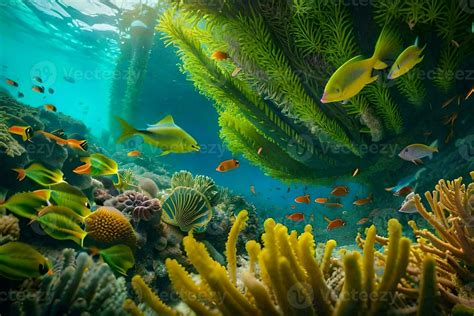 Photo Wallpaper Sea Coral Fish Coral Reef Underwater Underwater
