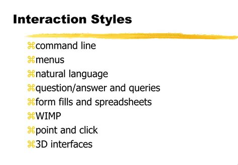 Ppt Interaction Styles Guidelines And Standards Powerpoint