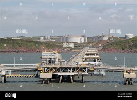 The South Hook Lng Terminal In Milford Haven Pembrokeshire Wales