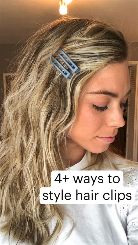4 Ways To Style Hair Clips Hair Styles Summer Hairstyles Cute
