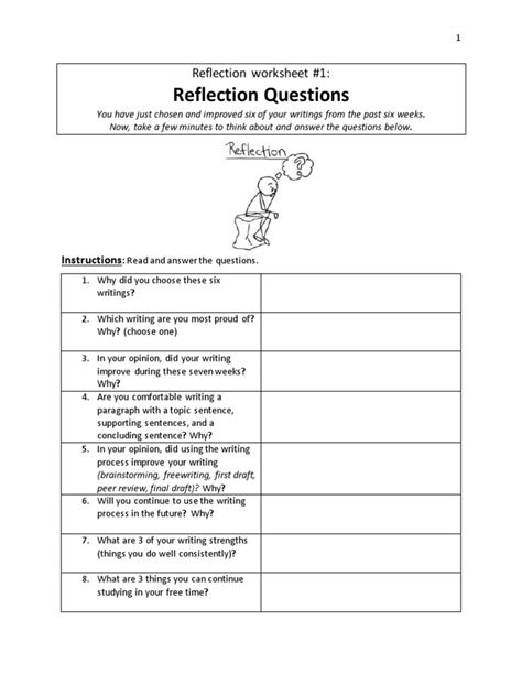Reflection Worksheet 1 Pdf