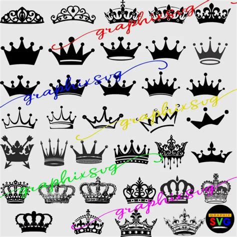Crown Svg Bundle Queen Crown Svg King Crown Crown Vector Etsy Crown