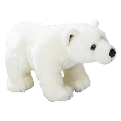 Wildlife Tree Standing 12 Inch Stuffed Polar Bear Plush Floppy
