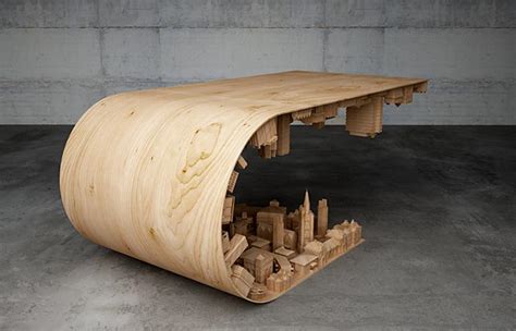 wave city coffee table inspired by the movie ‘inception