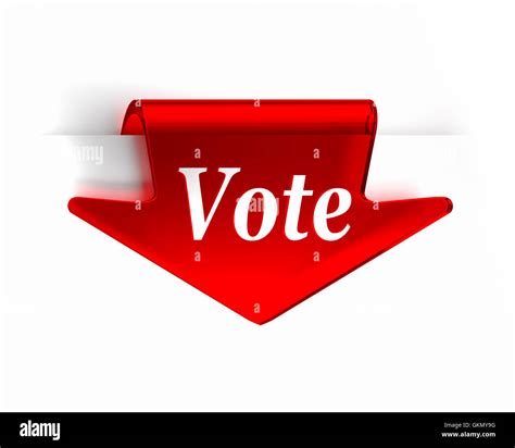 Vote Red Arrow Stock Photo Alamy