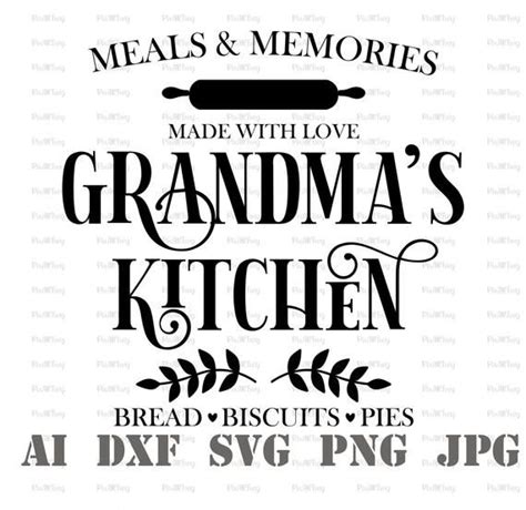 Grandmas Kitchen Svg Farmhouse Kitchen Svg Baked With Love Svg Granny