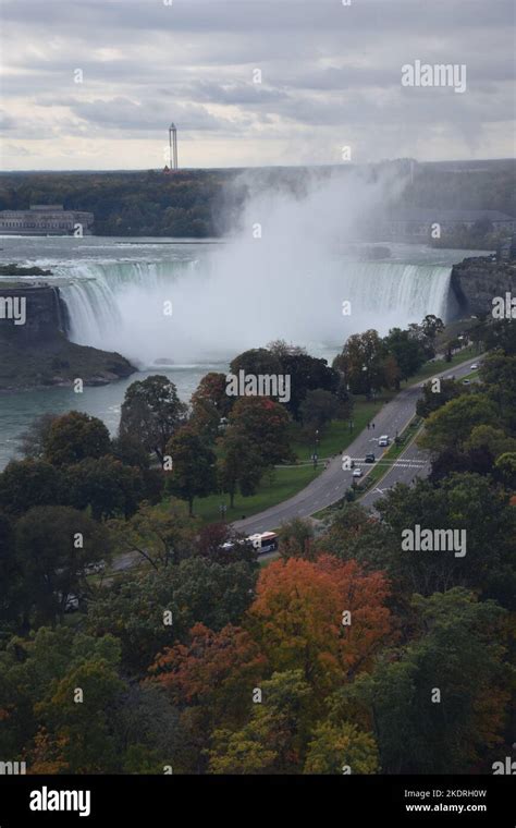 Aerial View Of Niagara Falls Ontario Canada Stock Photo Alamy