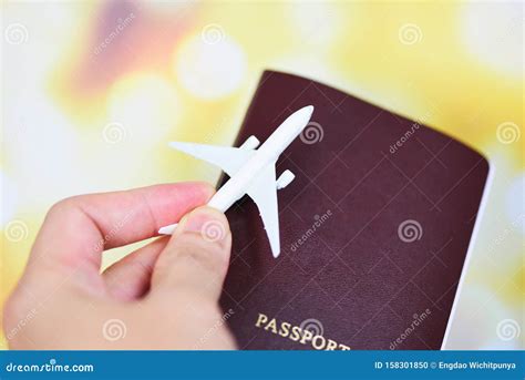 Airplane And Passport In Hand Flight Travel Traveller Fly Travelling Citizenship Air Boarding