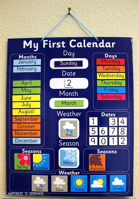 Classroom Calendar Chart