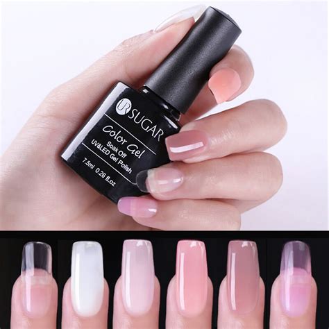 UR SUGAR 7 5ml Quick Extension Gel Clear Pink Nude Nail Tips Builder UV