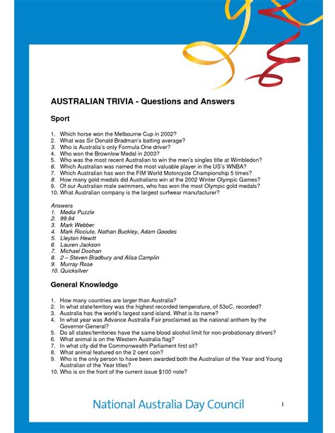If you paid attention in history class, you might have a shot at a few of these answers. 5 Best Images of Sports Trivia Printable With Answers - Printable NFL Trivia Questions, Super ...