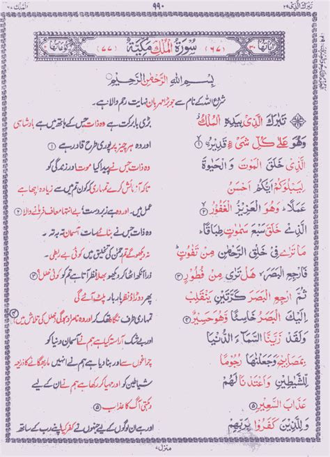 Surah Mulk In Urdu Translation