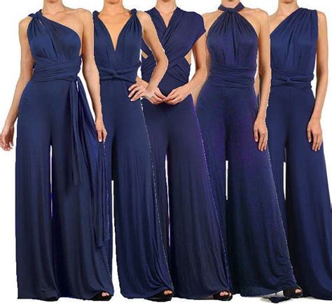Infinity Convertible Jumpsuit Navy Multiway By Passionfruitapparel