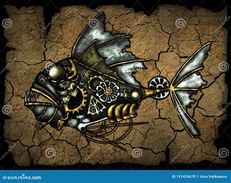 Steampunk Style Industrial Mechanical Fish Stock Photo Image Of