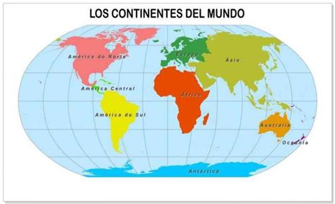 🥇 Mapas De Los 5 Continentes Con Países Y Capitales