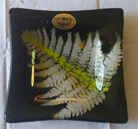 Fossil Vitra On Black Glass Delphi Artist Gallery Glass Frit Painting Glass Fusing Projects