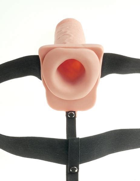 Fetish Fantasy 9 Inches Hollow Rechargeable Strap On With Balls Beige On Literotica