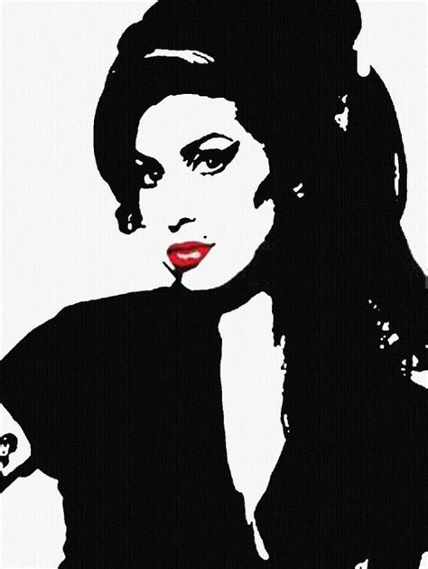 Amy Winehouse Black And White Drawing