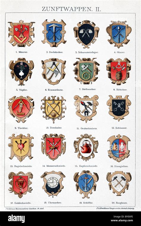 Old Guild Emblems Symbols Of Craft Guilds Historical Chromotafel