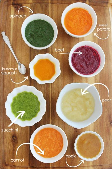 Baby led weaning blw food inspiration for the first month. 8 Easy Homemade Baby Purées: First Foods | The Comfort ...