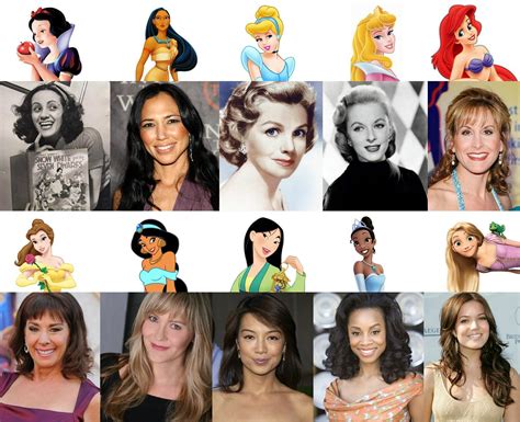 Disney Princesses And Their Voice Actors Pics