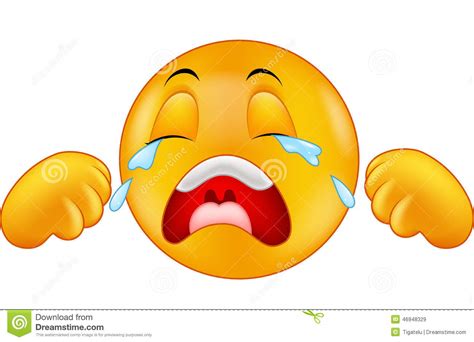 Cartoon Crying Emoticon Stock Vector Image 46948329