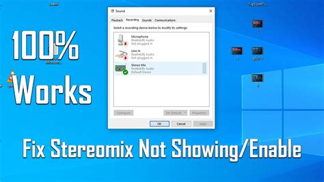 How To Fix Not Showing Stereo Mix On Windows 10 Youtube
