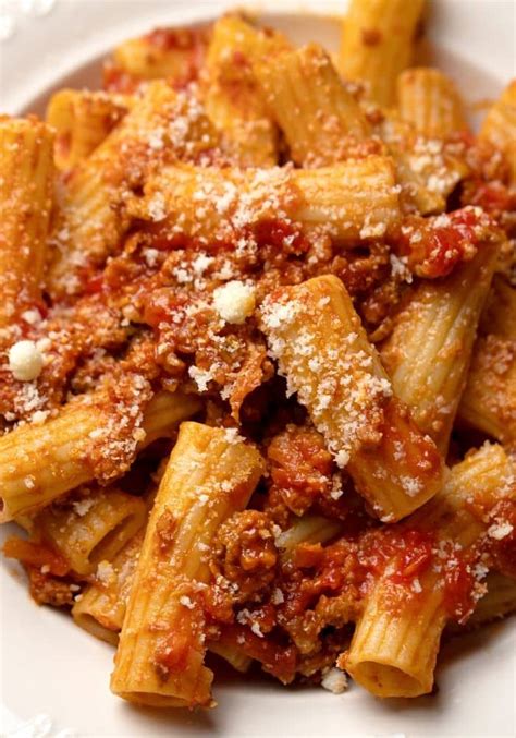 How To Make Authentic Rigatoni Bolognese