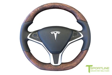 Tesla Model S And Tesla Model X Figured Ash Steering Wheel T Sportline
