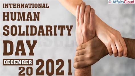 International Human Solidarity Day 2021 December 20