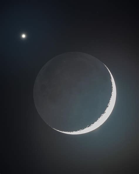 The Moon and Venus from Tonight : r/space