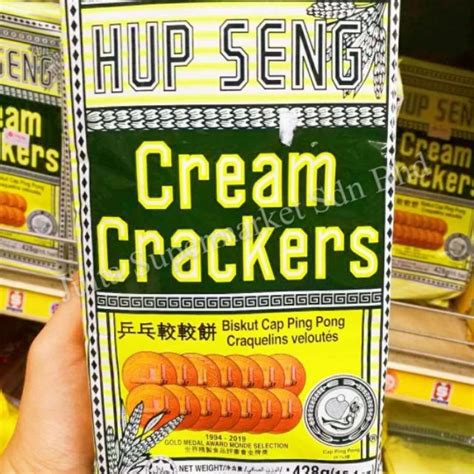 Malaysian brand hup seng has special cream crackers cap ping pong 428g which is a winner of the prestigious gold and grand gold award in 1994. HUP SENG CREAM CRACKERS 428GM | Shopee Malaysia