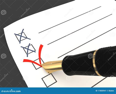 Voting A Correct Choice Stock Illustration Image Of Ballpoint 17800941