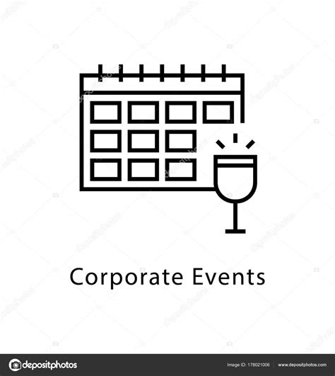 Corporate Events Vector Line Icon Stock Vector Image By ©creativestall