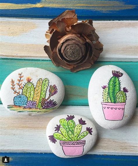 50 Painted Rocks That Look Like Succulents And Cacti I Love Painted Rocks