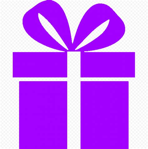 Purple Gift Box Silhouette Icon Png Citypng