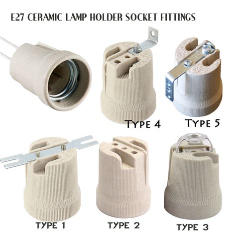 Ceramic Porcelain Es27 E27 Edison Screw Heat Bulb Lamp Holder Lamp