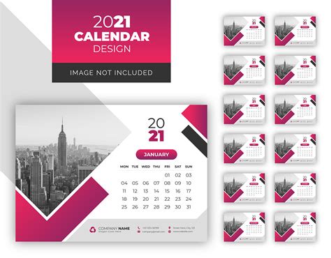 Desk Calendar Template 2021 On Behance