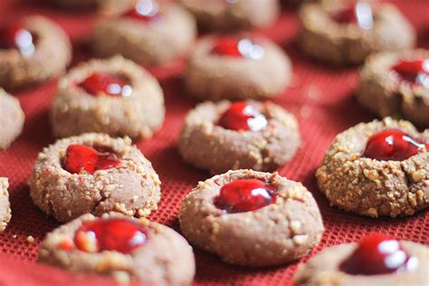 Easy Chocolate Thumbprint Cookies With Cherries The Olive Blogger